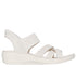 Sandale sport, dama, SKECHERS SLIP-INS ARYA COOLING OFF 163524-OFWT alb, textil